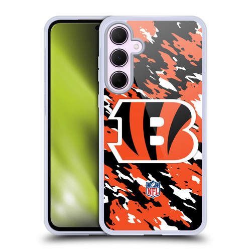 NFL Cincinnati Bengals Logo Camou Soft Gel Case for Samsung Galaxy A35 5G