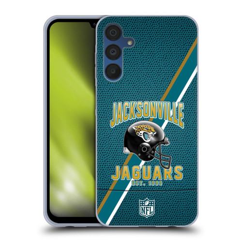 NFL Jacksonville Jaguars Logo Art Football Stripes Soft Gel Case for Samsung Galaxy A15