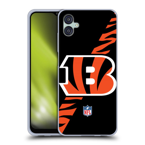 NFL Cincinnati Bengals Logo Stripes Soft Gel Case for Samsung Galaxy M04 5G / A04e