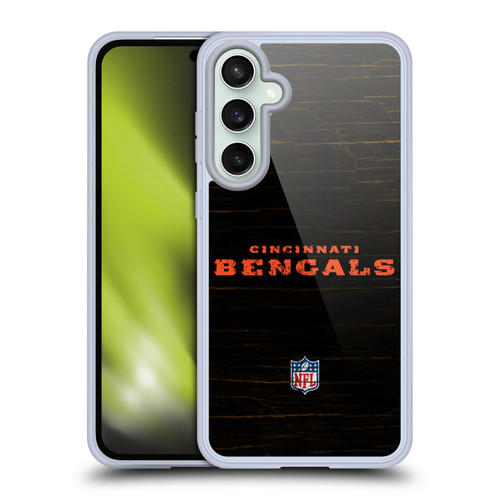 NFL Cincinnati Bengals Logo Distressed Look Soft Gel Case for Samsung Galaxy S23 FE 5G