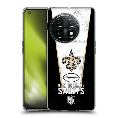 NFL New Orleans Saints Logo Art Banner Soft Gel Case for OnePlus 11 5G