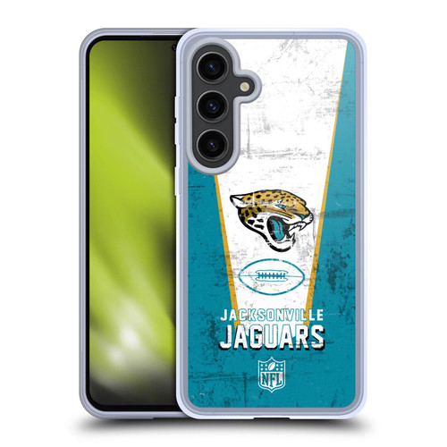 NFL Jacksonville Jaguars Logo Art Banner Soft Gel Case for Samsung Galaxy S24+ 5G