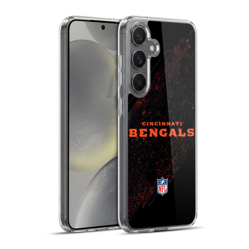 NFL Cincinnati Bengals Logo Blur Soft Gel Case for Samsung Galaxy S24+ 5G & MagSafe