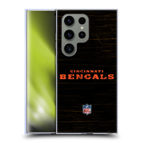NFL Cincinnati Bengals Logo Distressed Look Soft Gel Case for Samsung Galaxy S24 Ultra 5G