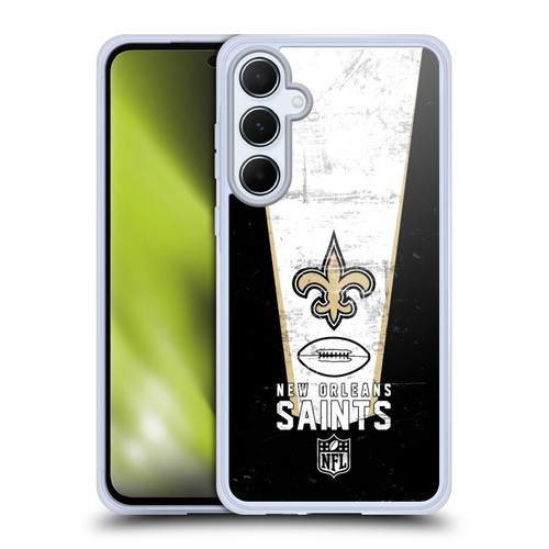 NFL New Orleans Saints Logo Art Banner Soft Gel Case for Samsung Galaxy A55 5G
