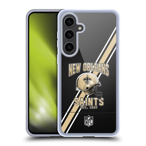 NFL New Orleans Saints Logo Art Football Stripes Soft Gel Case for Samsung Galaxy S24+ 5G NFL New Orleans Saints Logo Art Football Stripes Soft Gel Case for Samsung Galaxy S24+ 5G