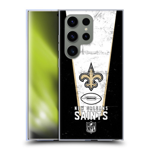NFL New Orleans Saints Logo Art Banner Soft Gel Case for Samsung Galaxy S24 Ultra 5G