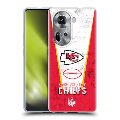 NFL Kansas City Chiefs Logo Art Banner Soft Gel Case for OPPO Reno11