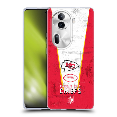NFL Kansas City Chiefs Logo Art Banner Soft Gel Case for OPPO Reno11 Pro