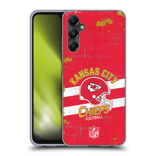 NFL Kansas City Chiefs Logo Art Helmet Distressed Soft Gel Case for Samsung Galaxy A05s