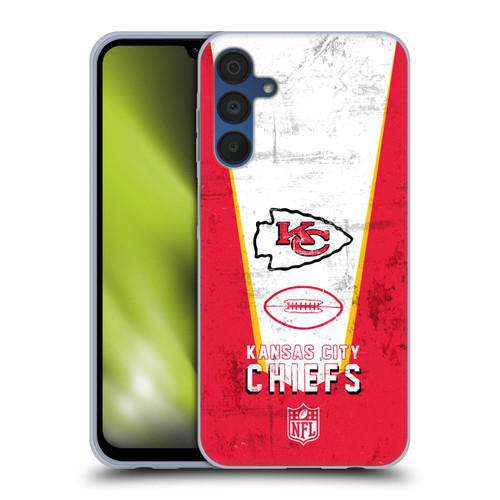 NFL Kansas City Chiefs Logo Art Banner Soft Gel Case for Samsung Galaxy A15