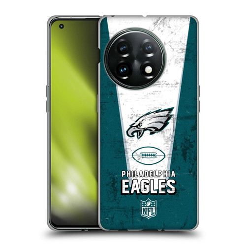 NFL Philadelphia Eagles Logo Art Banner Soft Gel Case for OnePlus 11 5G