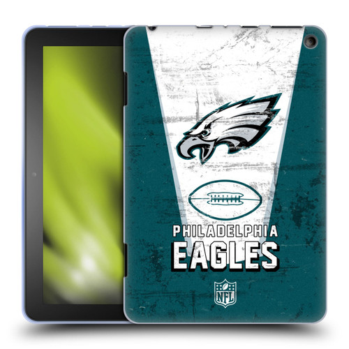 NFL Philadelphia Eagles Logo Art Banner Soft Gel Case for Amazon Fire HD 8/Fire HD 8 Plus 2020