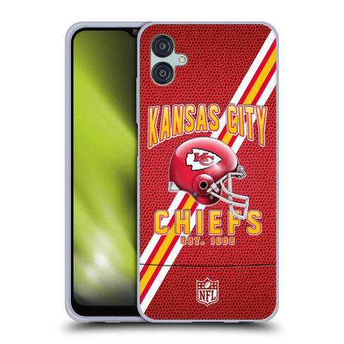 NFL Kansas City Chiefs Logo Art Football Stripes Soft Gel Case for Samsung Galaxy M04 5G / A04e