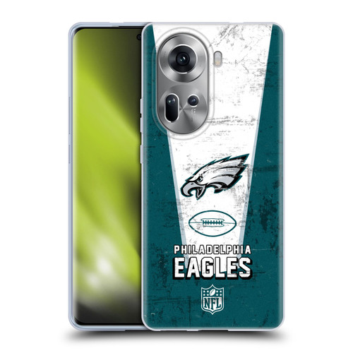 NFL Philadelphia Eagles Logo Art Banner Soft Gel Case for OPPO Reno11