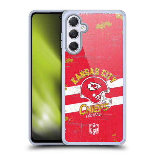 NFL Kansas City Chiefs Logo Art Helmet Distressed Soft Gel Case for Samsung Galaxy M54 5G