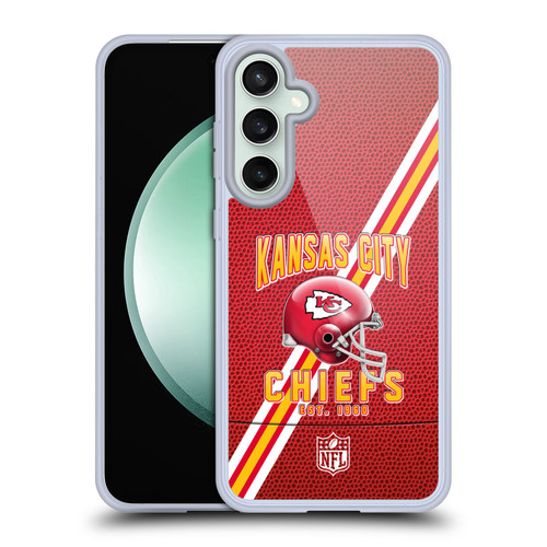 NFL Kansas City Chiefs Logo Art Football Stripes Soft Gel Case for Samsung Galaxy S23 FE 5G