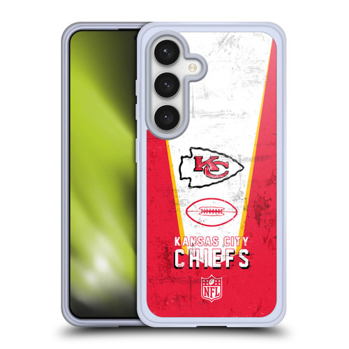 NFL Kansas City Chiefs Logo Art Banner Soft Gel Case for Samsung Galaxy S24 5G