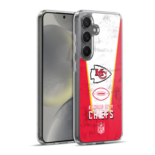 NFL Kansas City Chiefs Logo Art Banner Soft Gel Case for Samsung Galaxy S24+ 5G & MagSafe