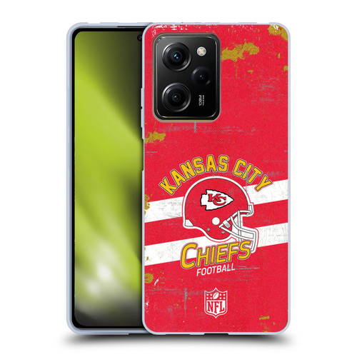NFL Kansas City Chiefs Logo Art Helmet Distressed Soft Gel Case for Xiaomi Redmi Note 12 Pro 5G