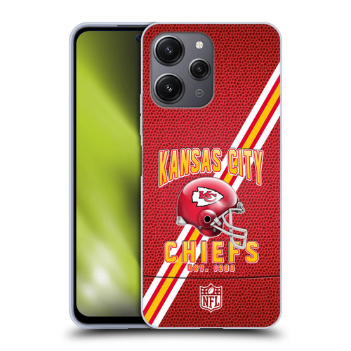 NFL Kansas City Chiefs Logo Art Football Stripes Soft Gel Case for Xiaomi Redmi 12