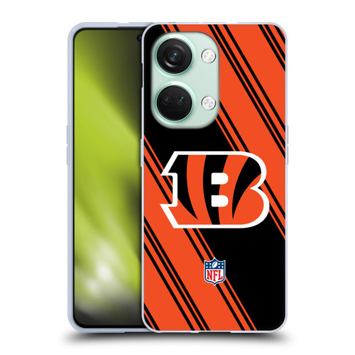 NFL Cincinnati Bengals Artwork Stripes Soft Gel Case for OnePlus Nord 3 5G