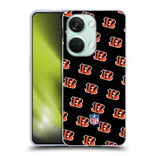 NFL Cincinnati Bengals Artwork Patterns Soft Gel Case for OnePlus Nord 3 5G