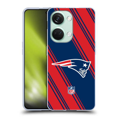 NFL New England Patriots Artwork Stripes Soft Gel Case for OnePlus Nord 3 5G