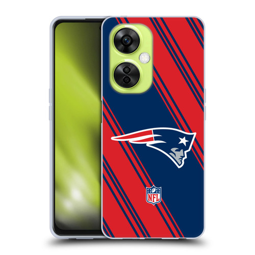 NFL New England Patriots Artwork Stripes Soft Gel Case for OnePlus Nord CE 3 Lite 5G
