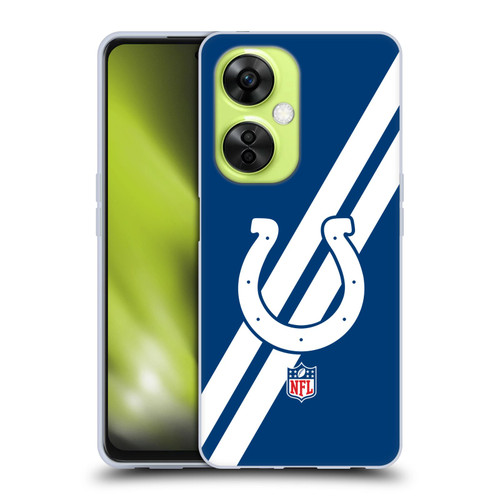 NFL Indianapolis Colts Logo Stripes Soft Gel Case for OnePlus Nord CE 3 Lite 5G