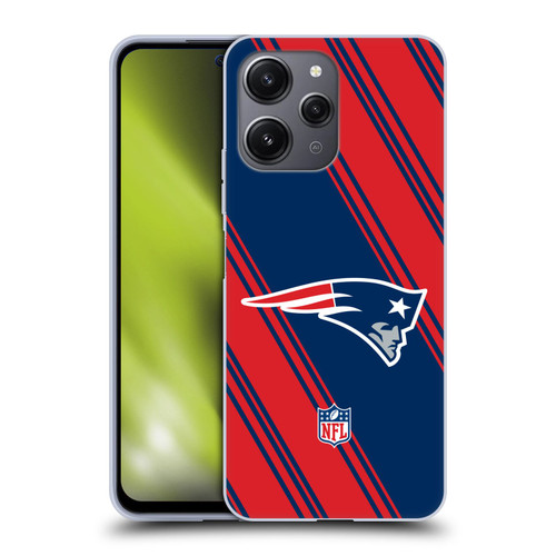 NFL New England Patriots Artwork Stripes Soft Gel Case for Xiaomi Redmi 12