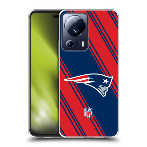 NFL New England Patriots Artwork Stripes Soft Gel Case for Xiaomi 13 Lite 5G