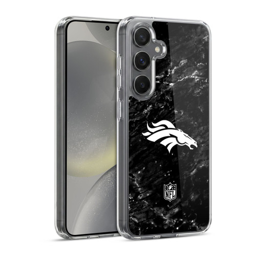 NFL Denver Broncos Artwork Marble Soft Gel Case for Samsung Galaxy S24 5G