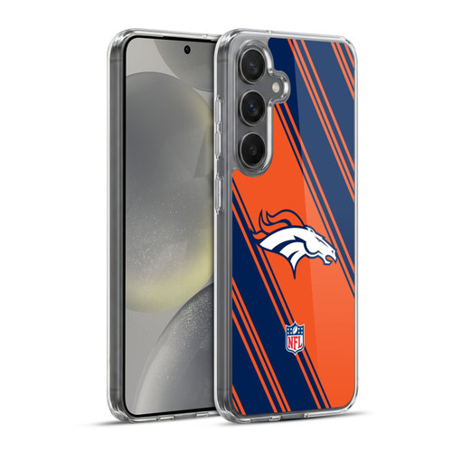 NFL Denver Broncos Artwork Stripes Soft Gel Case for Samsung Galaxy S24+ 5G