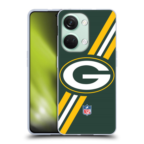 NFL Green Bay Packers Logo Stripes Soft Gel Case for OnePlus Nord 3 5G
