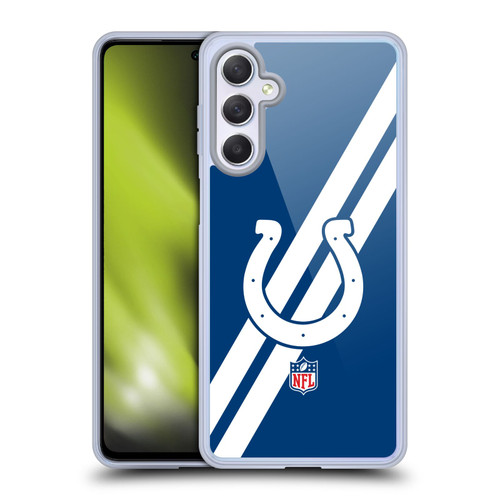 NFL Indianapolis Colts Logo Stripes Soft Gel Case for Samsung Galaxy M54 5G