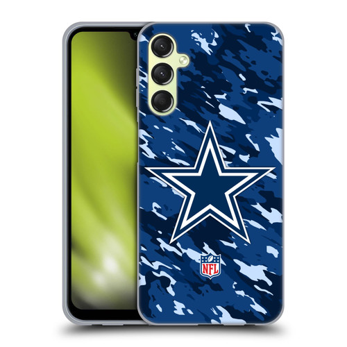 NFL Dallas Cowboys Logo Camou Soft Gel Case for Samsung Galaxy A24 4G / M34 5G