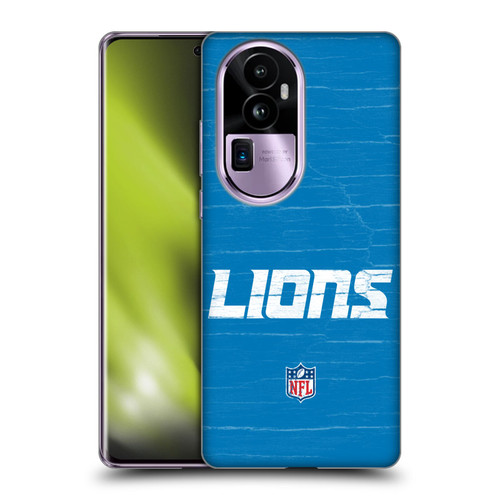 NFL Detroit Lions Logo Distressed Look Soft Gel Case for OPPO Reno10 Pro+