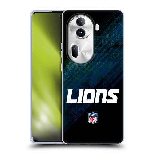 NFL Detroit Lions Logo Blur Soft Gel Case for OPPO Reno11 Pro