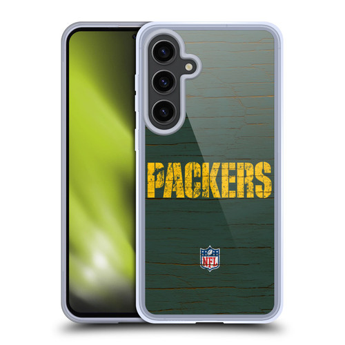NFL Green Bay Packers Logo Distressed Look Soft Gel Case for Samsung Galaxy S24+ 5G