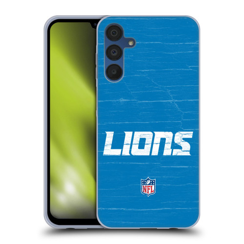 NFL Detroit Lions Logo Distressed Look Soft Gel Case for Samsung Galaxy A15
