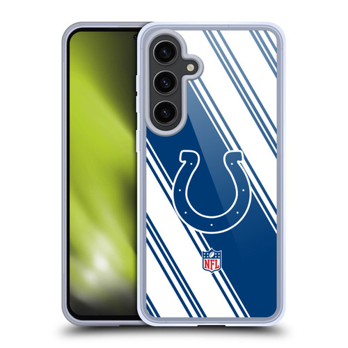 NFL Indianapolis Colts Artwork Stripes Soft Gel Case for Samsung Galaxy S24+ 5G