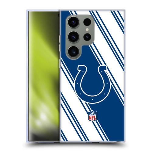 NFL Indianapolis Colts Artwork Stripes Soft Gel Case for Samsung Galaxy S24 Ultra 5G