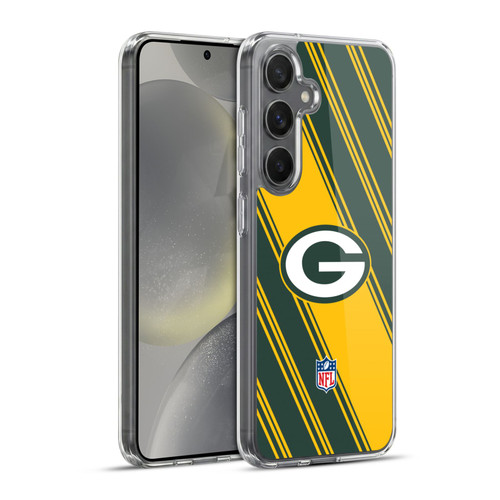 NFL Green Bay Packers Artwork Stripes Soft Gel Case for Samsung Galaxy S24+ 5G