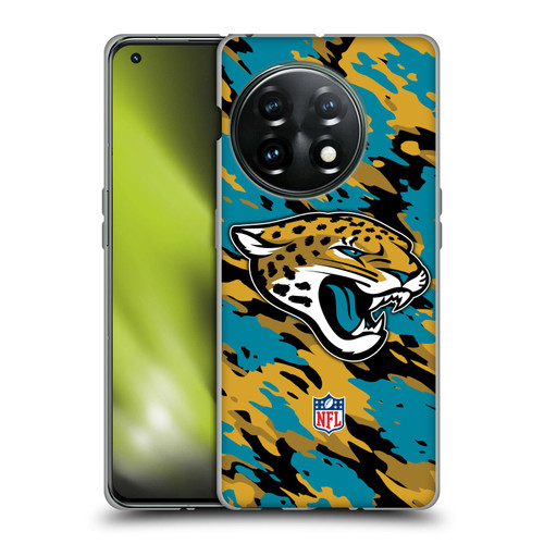 NFL Jacksonville Jaguars Logo Camou Soft Gel Case for OnePlus 11 5G