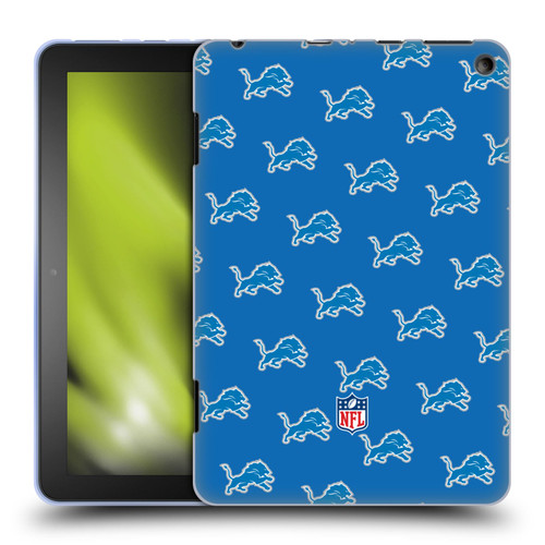 NFL Detroit Lions Artwork Patterns Soft Gel Case for Amazon Fire HD 8/Fire HD 8 Plus 2020