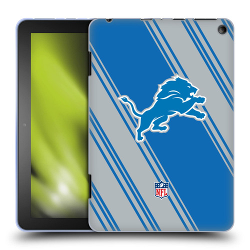 NFL Detroit Lions Artwork Stripes Soft Gel Case for Amazon Fire HD 8/Fire HD 8 Plus 2020