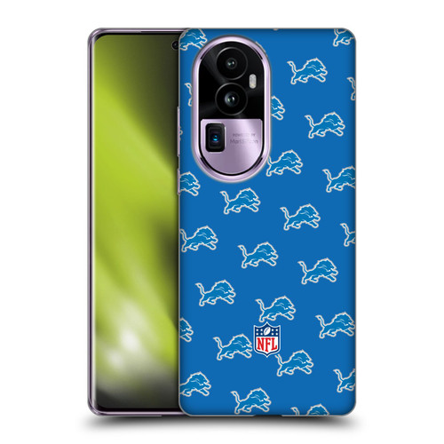 NFL Detroit Lions Artwork Patterns Soft Gel Case for OPPO Reno10 Pro+
