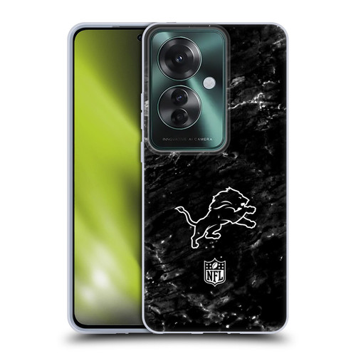 NFL Detroit Lions Artwork Marble Soft Gel Case for OPPO Reno11 F 5G / F25 Pro 5G