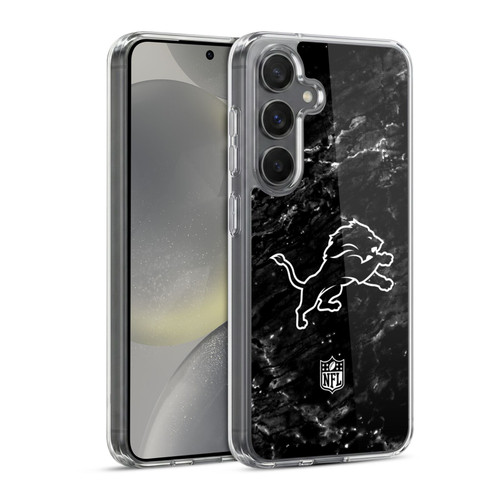 NFL Detroit Lions Artwork Marble Soft Gel Case for Samsung Galaxy S24 5G & MagSafe